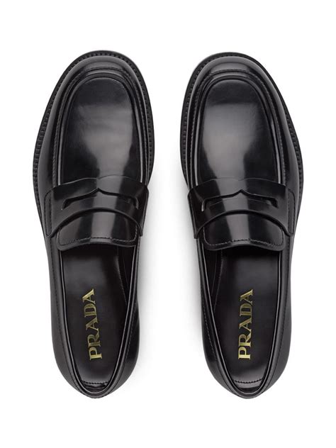 prada brushed loafers|prada brushed leather loafers men.